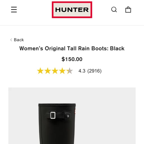 The original Hunter tall rain boot - Picture 3 of 3